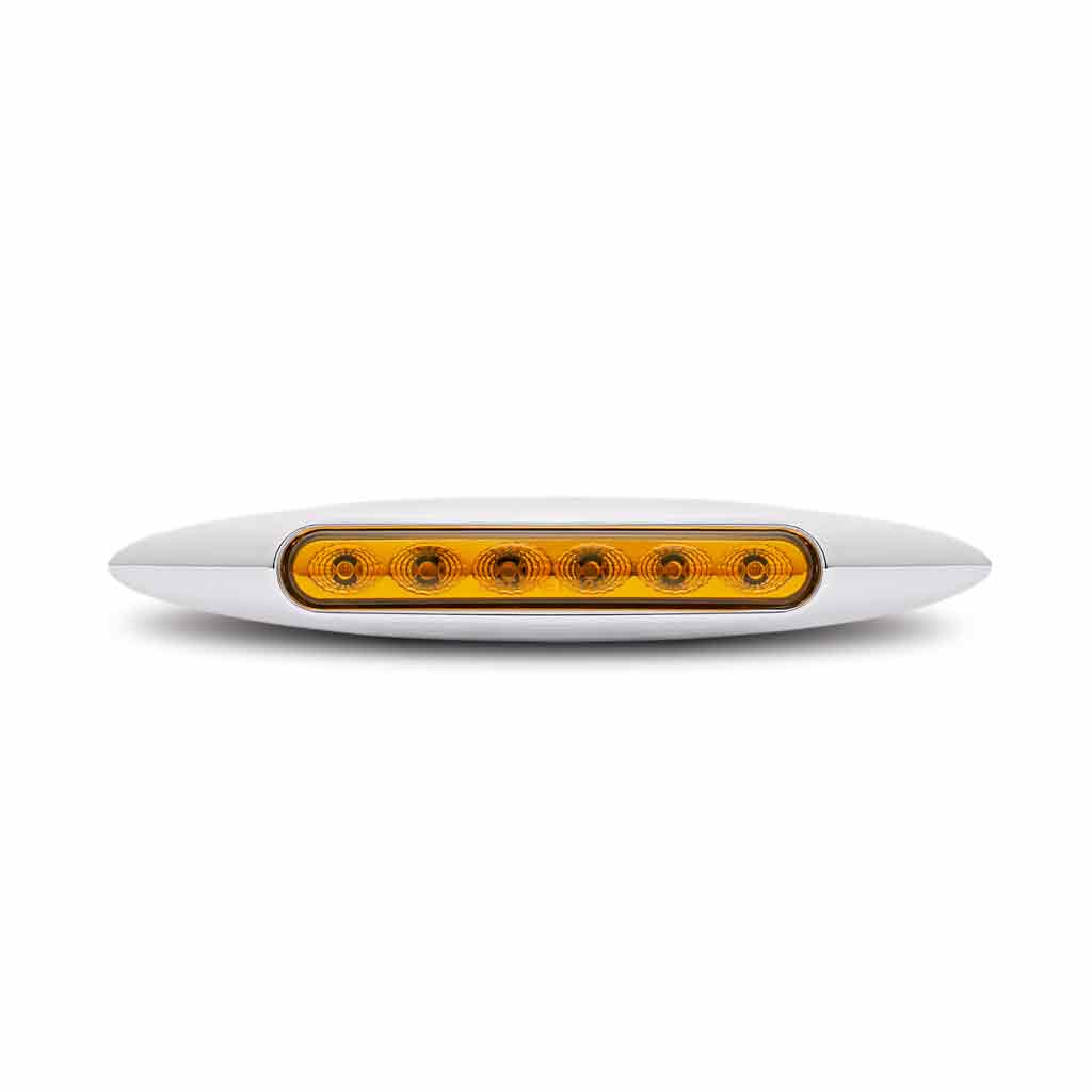 6" Amber Marker Slim LED Light - 6 Diodes