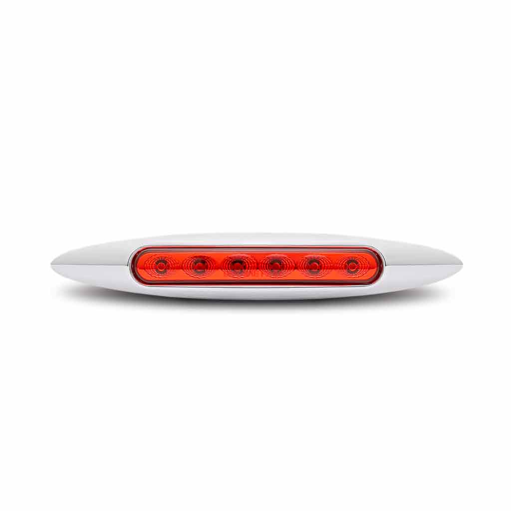 6" Red Marker Slim LED Light - 6 Diodes