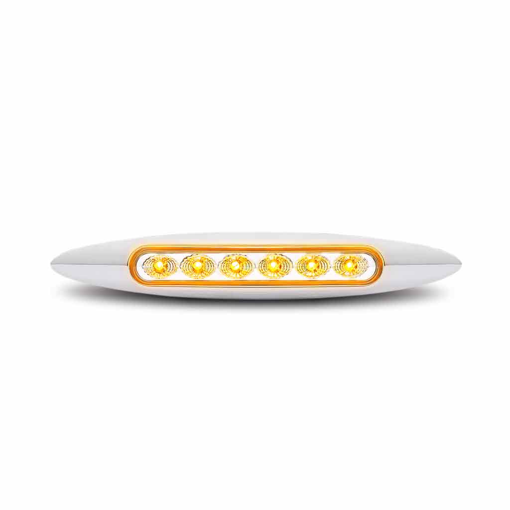 6" Amber Marker to Purple Auxiliary Slim LED Light - 6 Diodes - Thumbnail 4