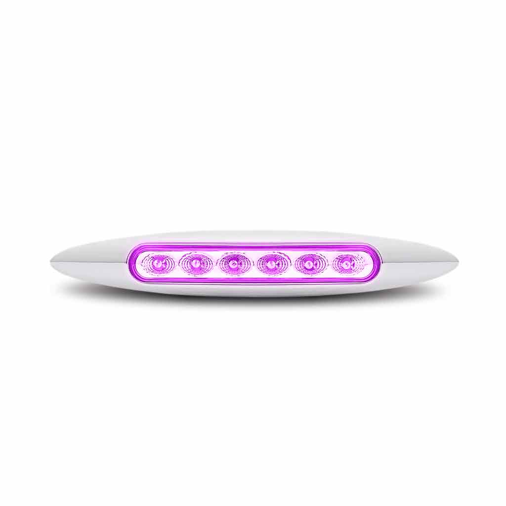6" Amber Marker to Purple Auxiliary Slim LED Light - 6 Diodes - Thumbnail 5