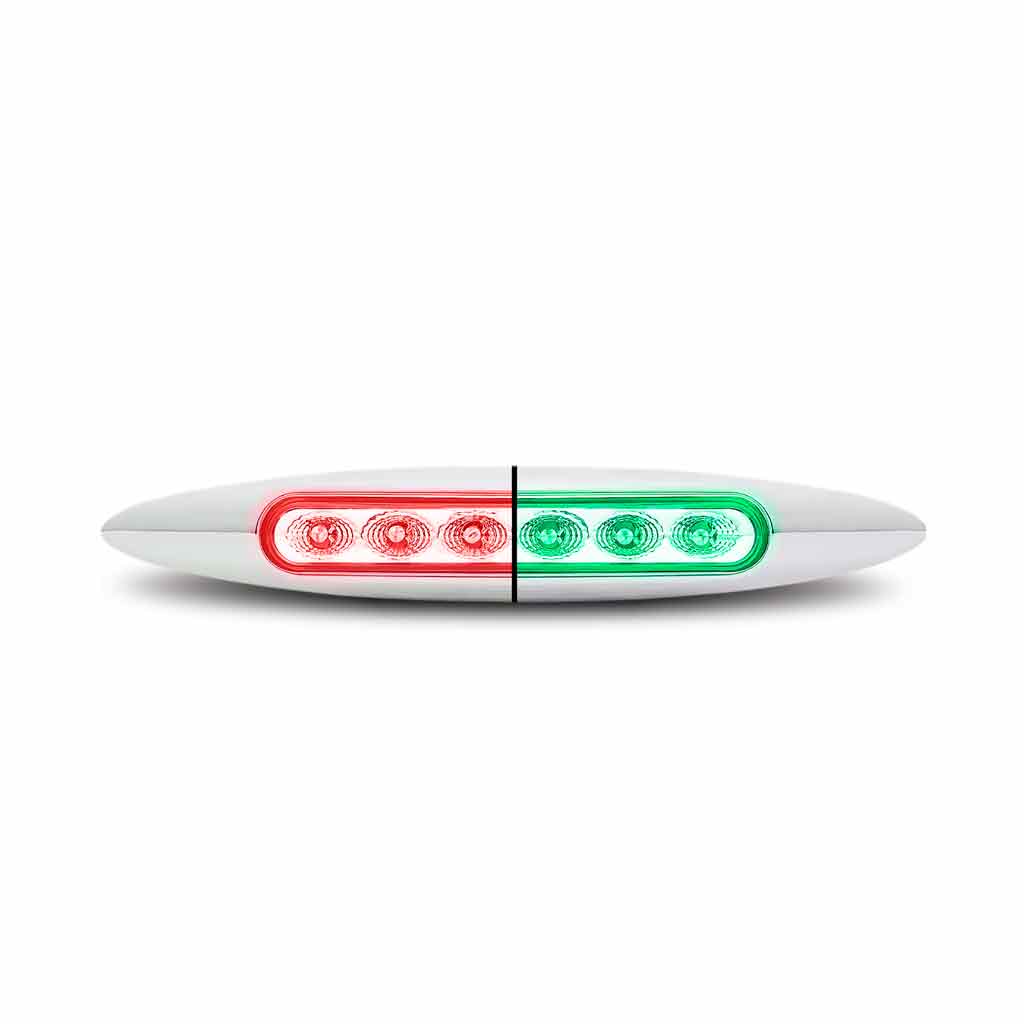 6" Red Marker to Green Auxiliary Slim LED Light - 6 Diodes - Thumbnail 5