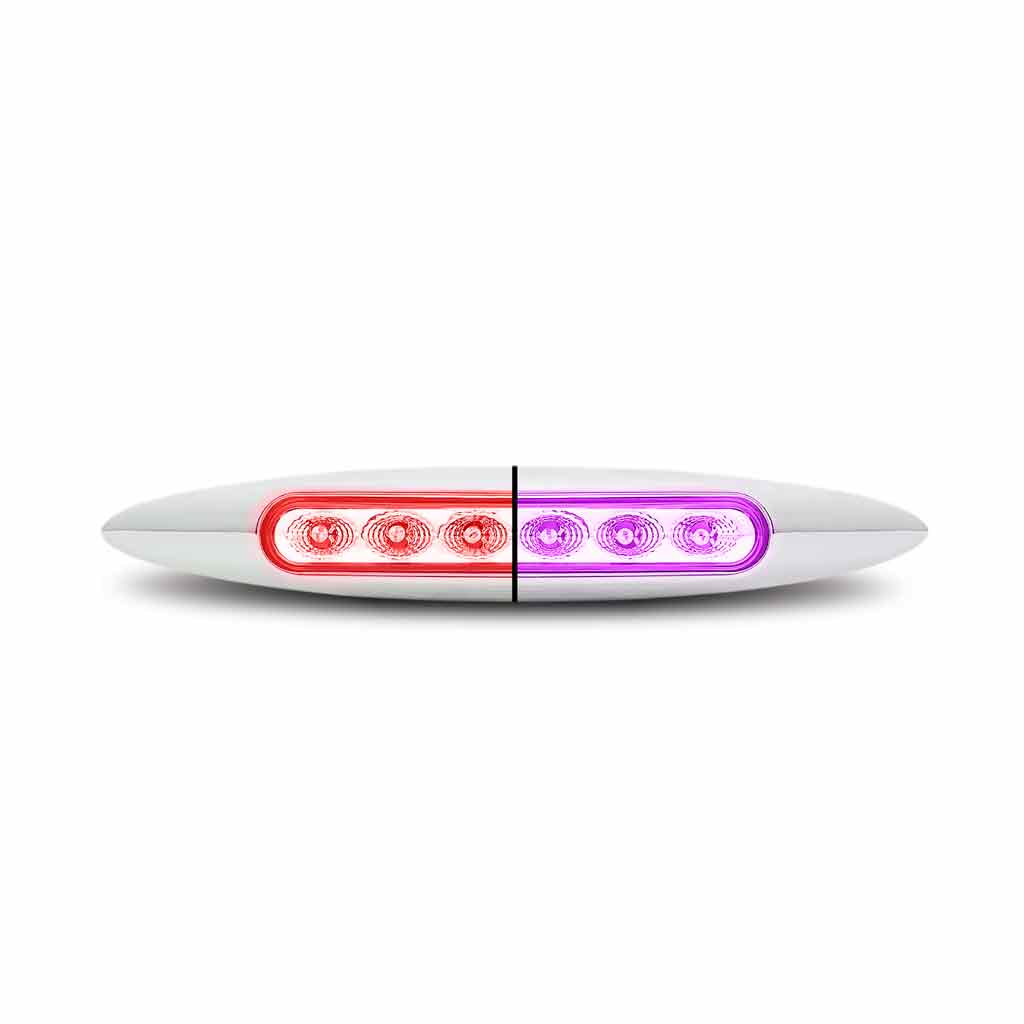 6" Red Marker to Purple Auxiliary Slim LED Light - 6 Diodes - Thumbnail 3