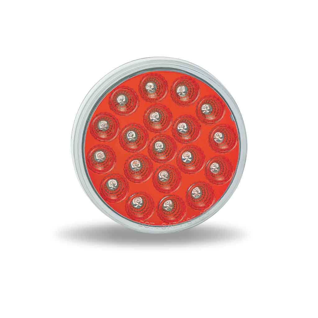4" Anodized Red Stop, Turn & Tail to White Back Up LED Light - 19 Diodes - Thumbnail 4