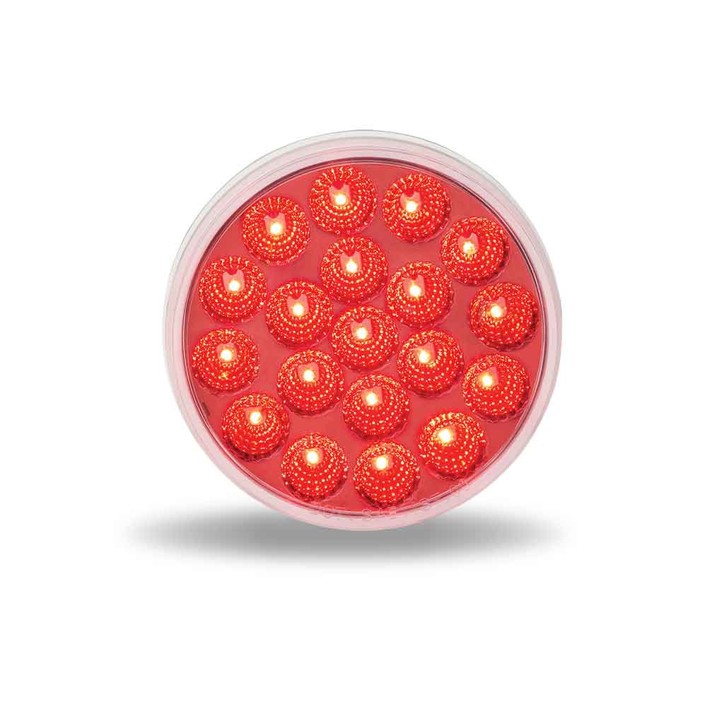 4" Anodized Red Stop, Turn & Tail to White Back Up LED Light - 19 Diodes - Thumbnail 5