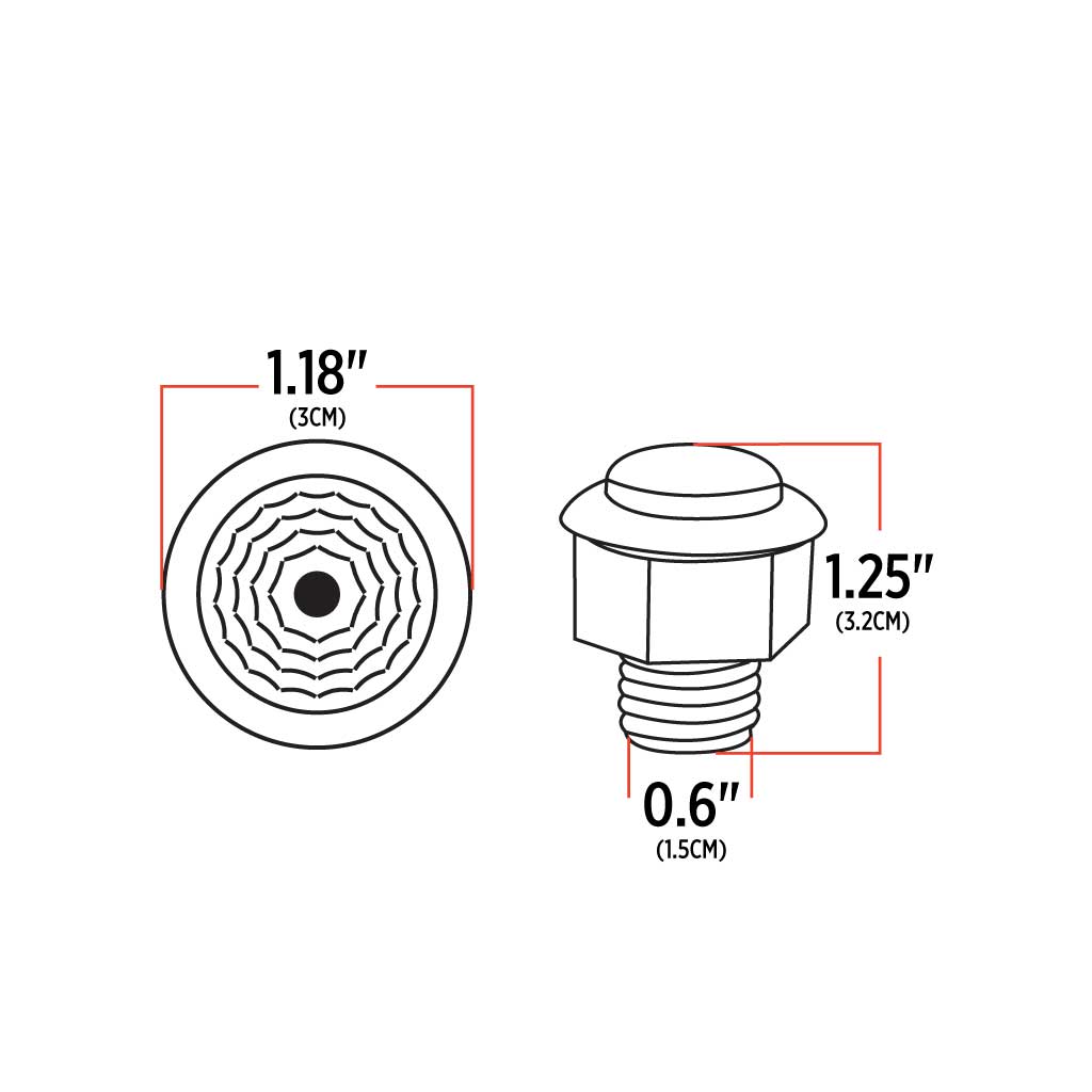3/4" Clear Amber Marker Round Reflector LED Light - 1 Diodes - Thumbnail 2