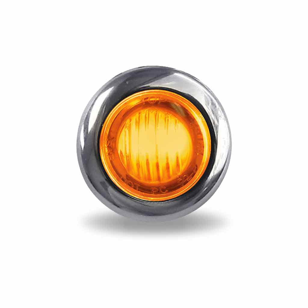 3/4" Amber Marker Round LED Light - 3 Diodes - Thumbnail 2