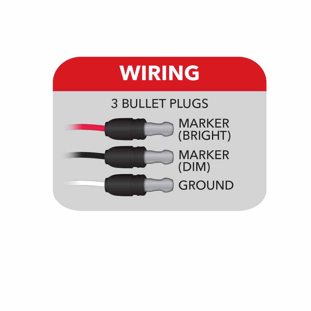 3/4" Amber Marker Oval LED Light - 2 Diodes - Thumbnail 4