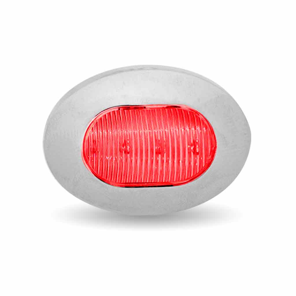 3/4" Red Marker Oval LED Light - 2 Diodes