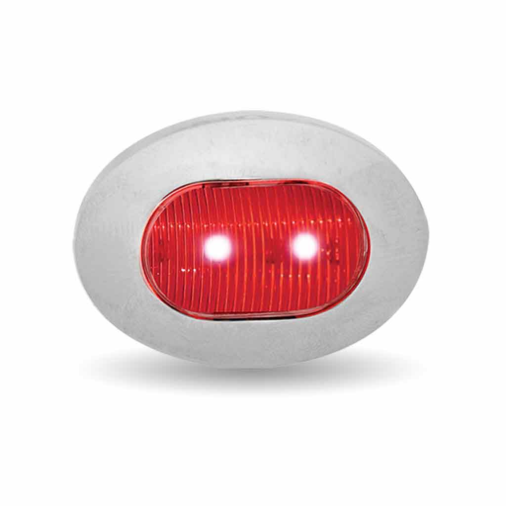 3/4" Red Marker Oval LED Light - 2 Diodes - Thumbnail 3