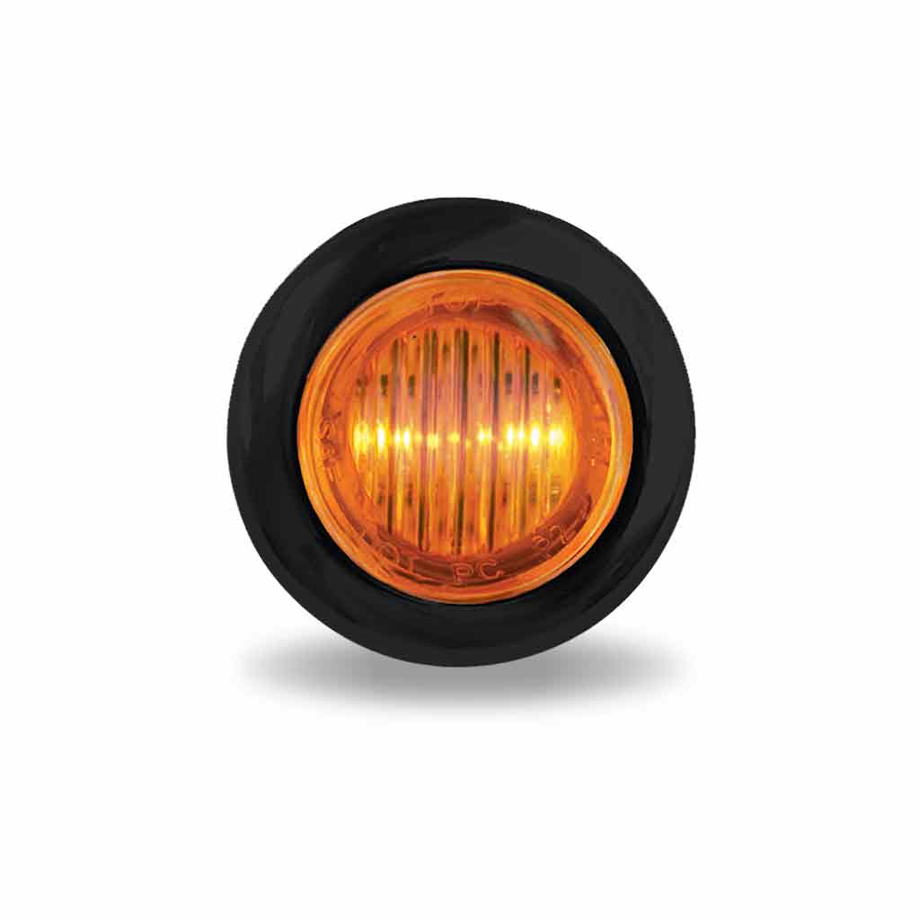 3/4" Amber Marker Round LED Light - 3 Diodes | Grommet Only - Thumbnail 4