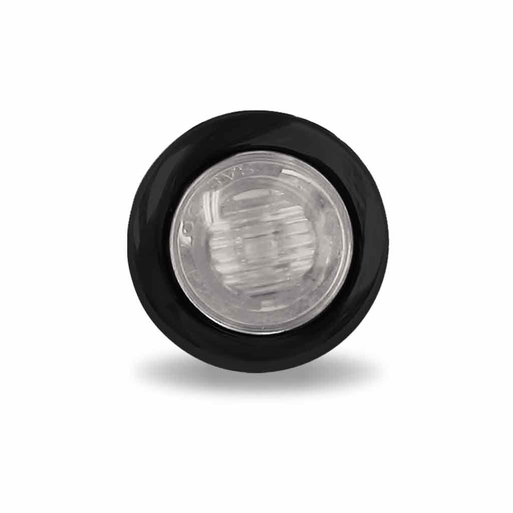 3/4" Clear Amber Marker Round LED Light - 3 Diodes | Grommet Only