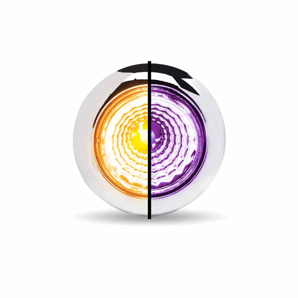 3/4" Amber Marker to Purple Auxiliary Round Reflector LED Light - 1 Diode - Thumbnail 5
