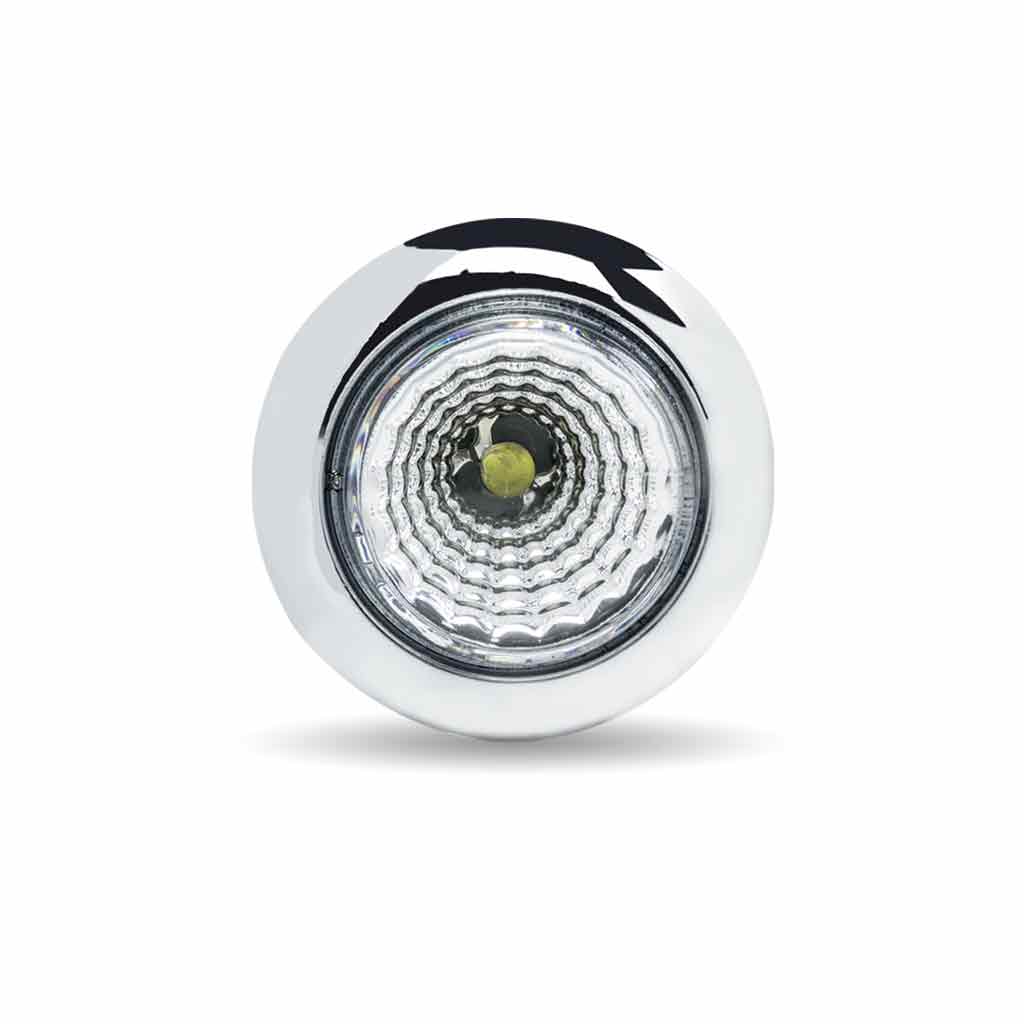 3/4" Amber Marker to White Auxiliary Round Reflector LED Light - 1 Diode - Thumbnail 2