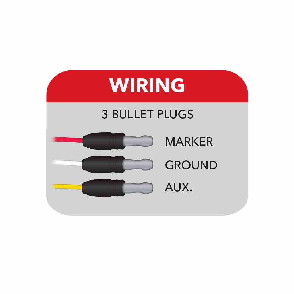 3/4" Red Marker to Blue Auxiliary Round Reflector LED Light - 1 Diode - Thumbnail 9
