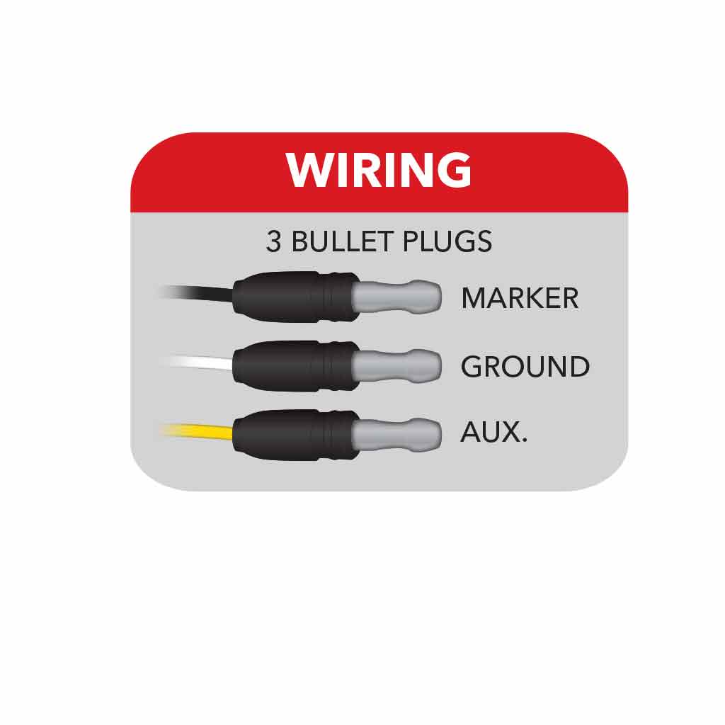 3/4" Amber Marker to Green Auxiliary Round LED Light - 2 Diodes