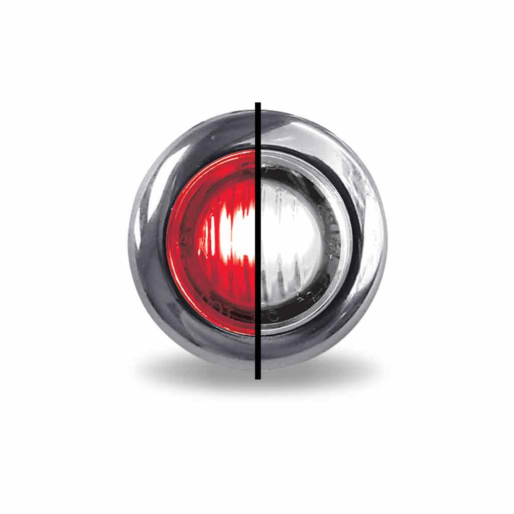3/4" Red Marker to White Auxiliary Round LED Light - 2 Diodes - Thumbnail 5