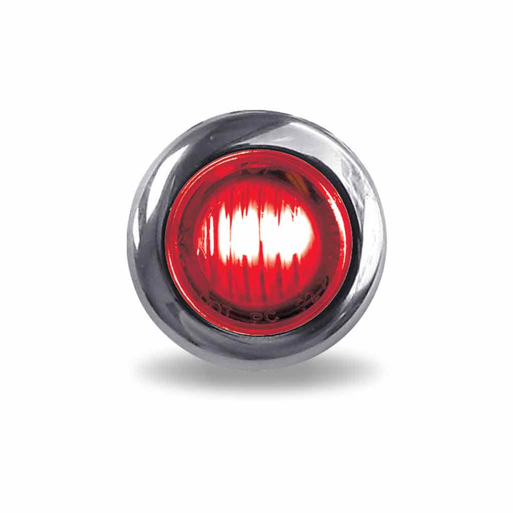 3/4" Red Stop, Turn & Tail to White Back Up Round LED Light - 2 Diodes - Thumbnail 4