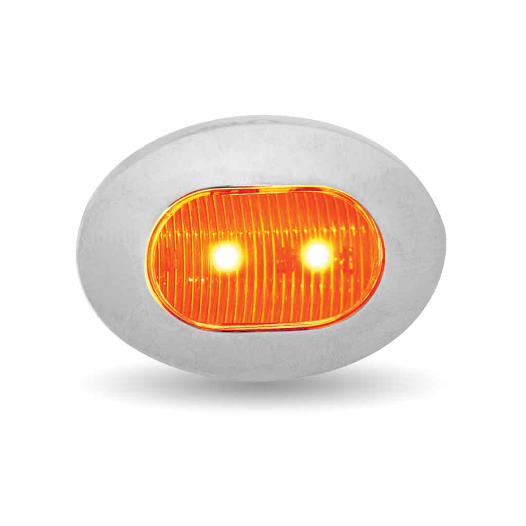 3/4" Amber Marker to White Auxiliary Oval LED Light - 2 Diodes - Thumbnail 5