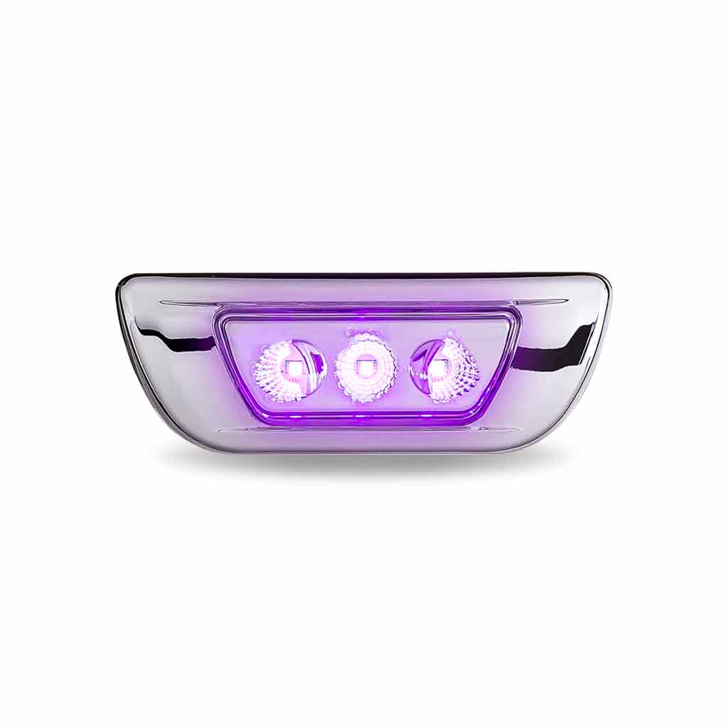 Amber Turn & Marker to Purple Auxiliary Kenworth/Peterbilt LED Cab Light - 3 Diodes