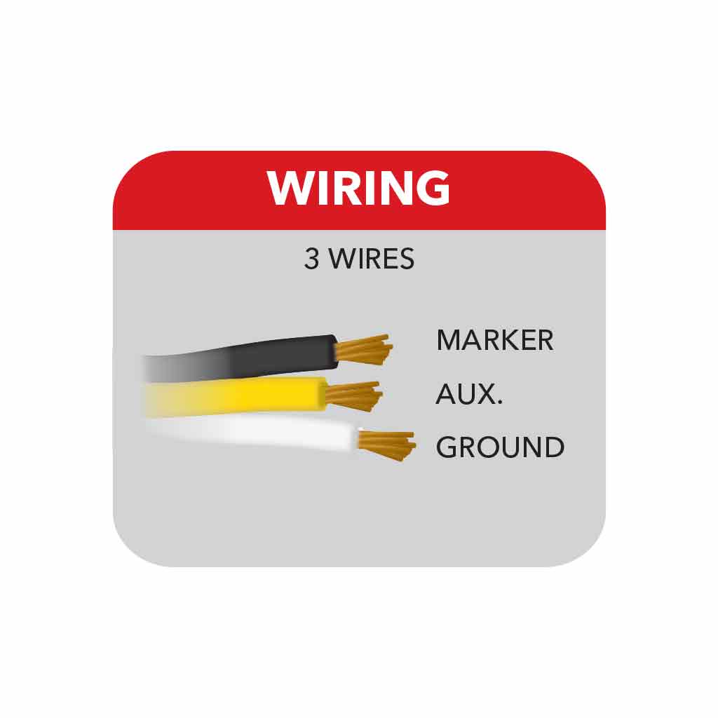 Amber Marker to Blue Auxiliary Square Cab LED Light with Housing - 42 Diodes - Thumbnail 7