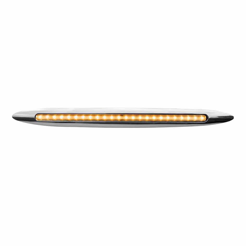 17" Clear Amber Marker Slim Flatline LED Light - 24 Diodes - Thumbnail 4