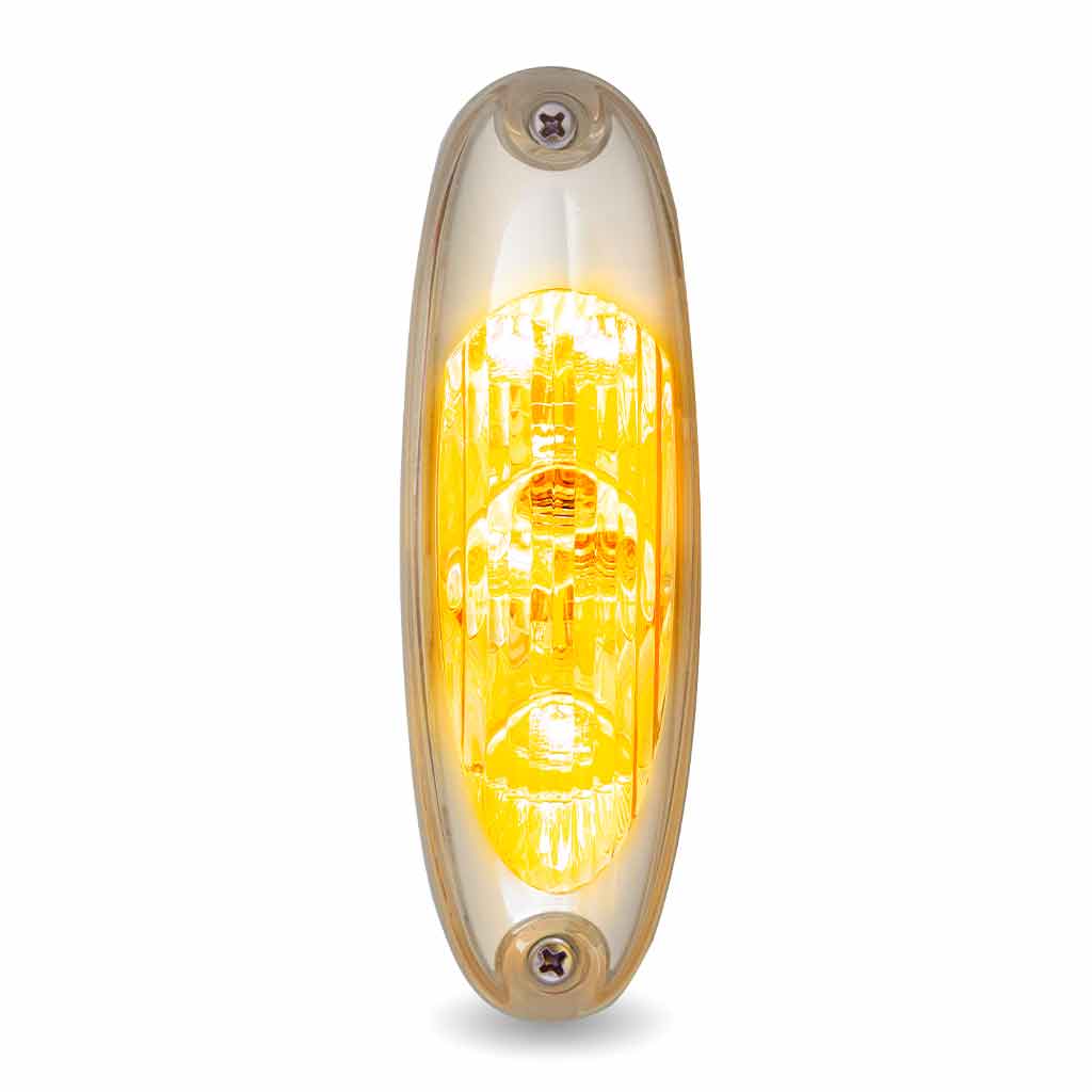 FTL. Clear Amber Clearance Marker LED Light - 6 Diodes - Thumbnail 2