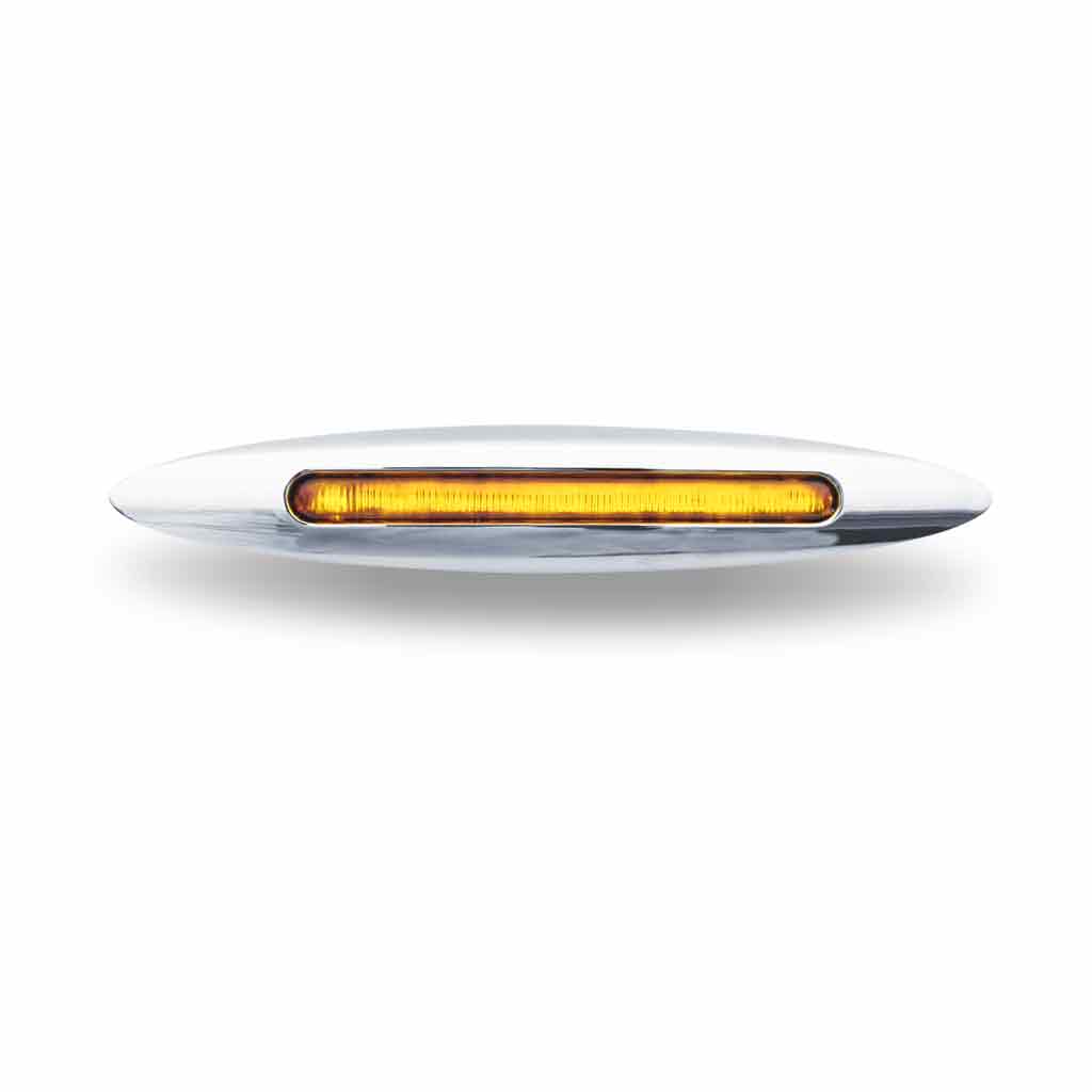 6" Clear Amber Marker Slim Flatline LED Light - 9 Diodes