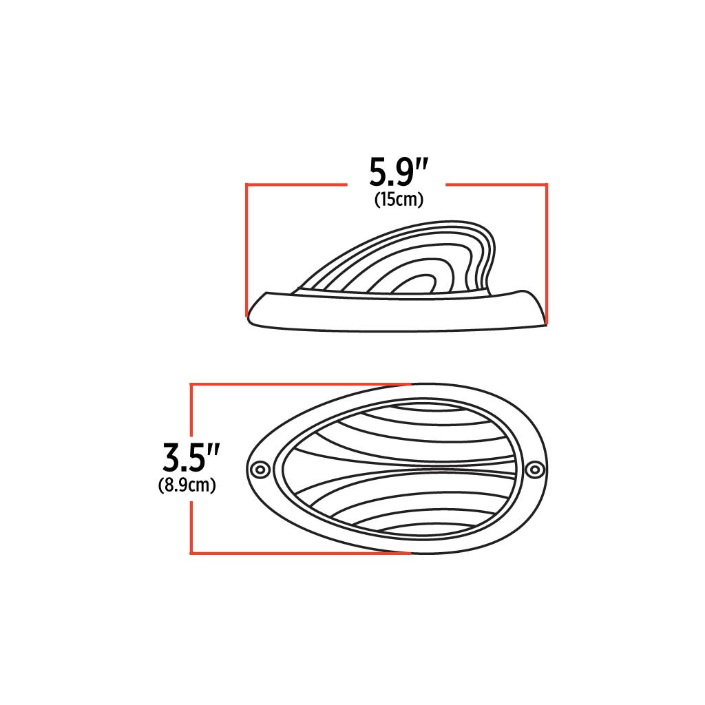 Clear Amber Turn & Marker FTL. LED Sleeper Light - 35 Diodes - Thumbnail 2