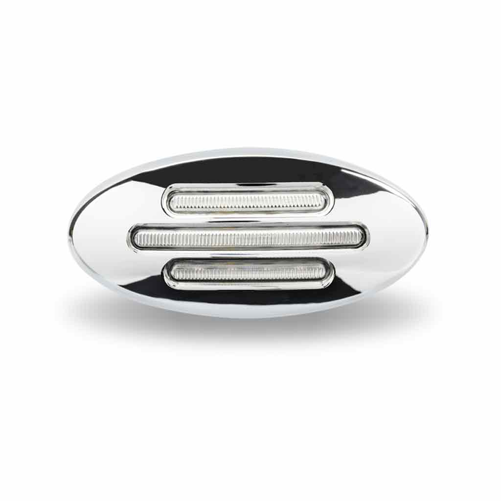 Clear Amber Turn & Marker Flatline Peterbilt Fender LED Light - 15 Diodes - Thumbnail 2