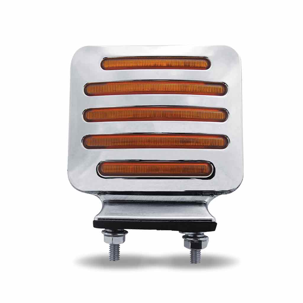 Amber/Red Turn & Marker Double Face Square Flatline LED Light - 80 Diodes - Thumbnail 2