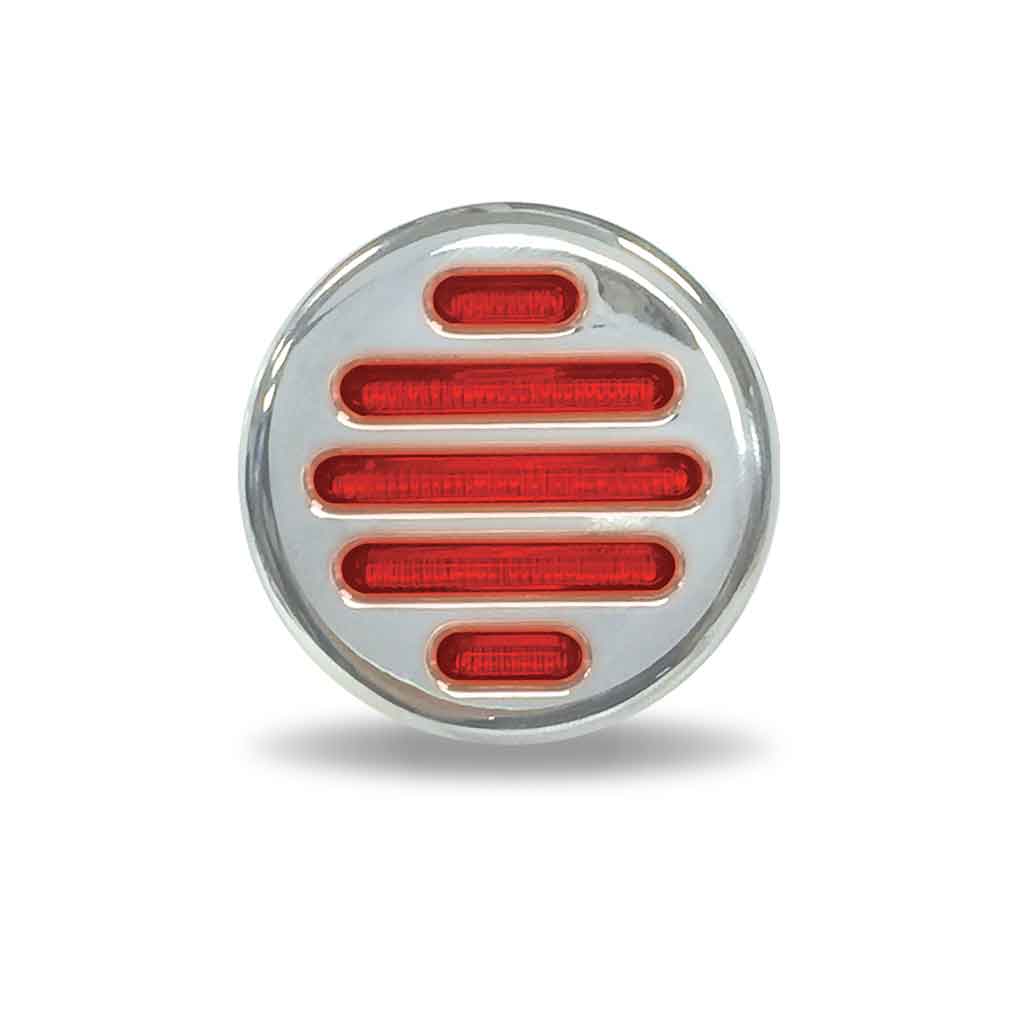 2" Red Marker to Blue Auxiliary Round Flatline LED Light - 9 Diodes - Thumbnail 3