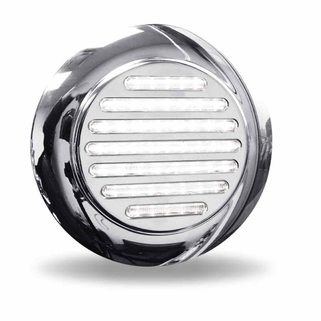 4" Red Stop, Turn & Tail to White Back Up Flatline LED Light with Flange Mount - 49 Diodes - Thumbnail 6