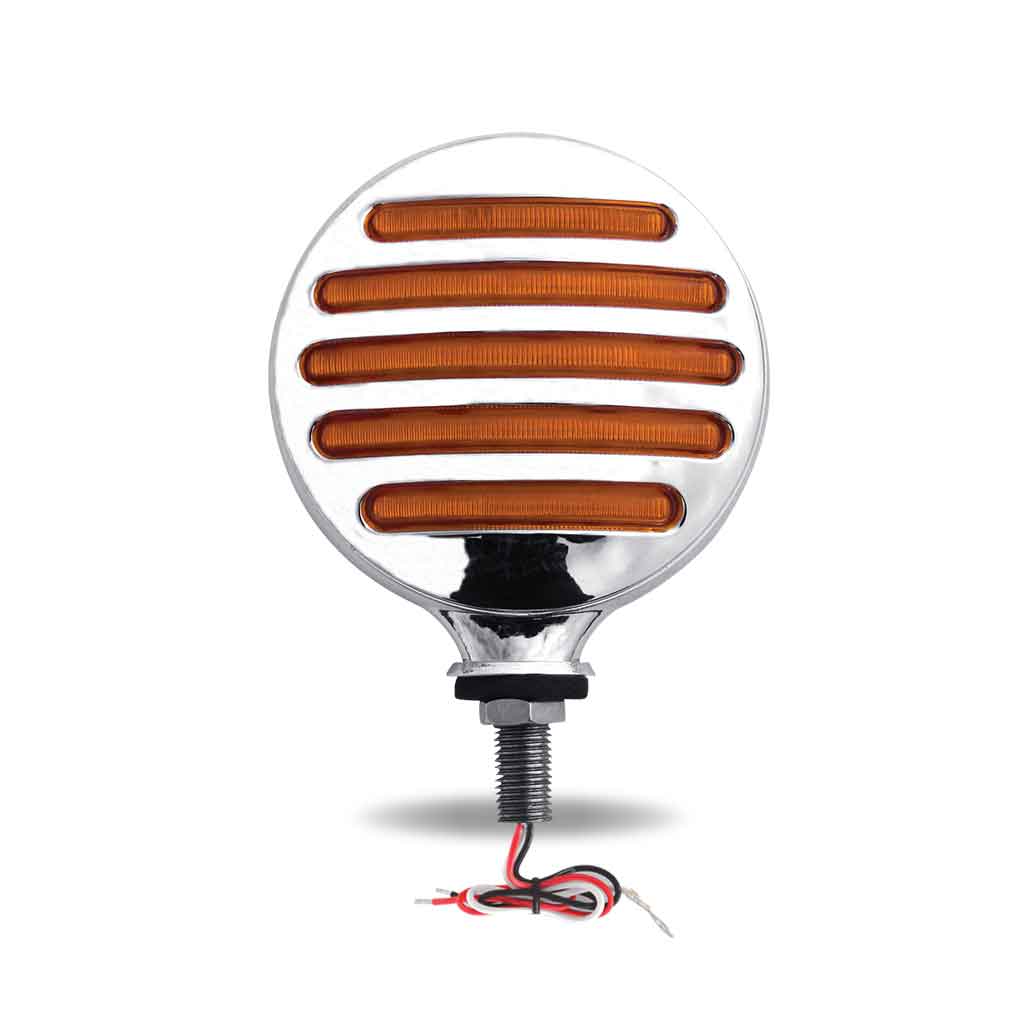 Amber / Red Turn Signal & Marker to Blue Auxiliary Double Face LED Fender Light - 74 Diodes