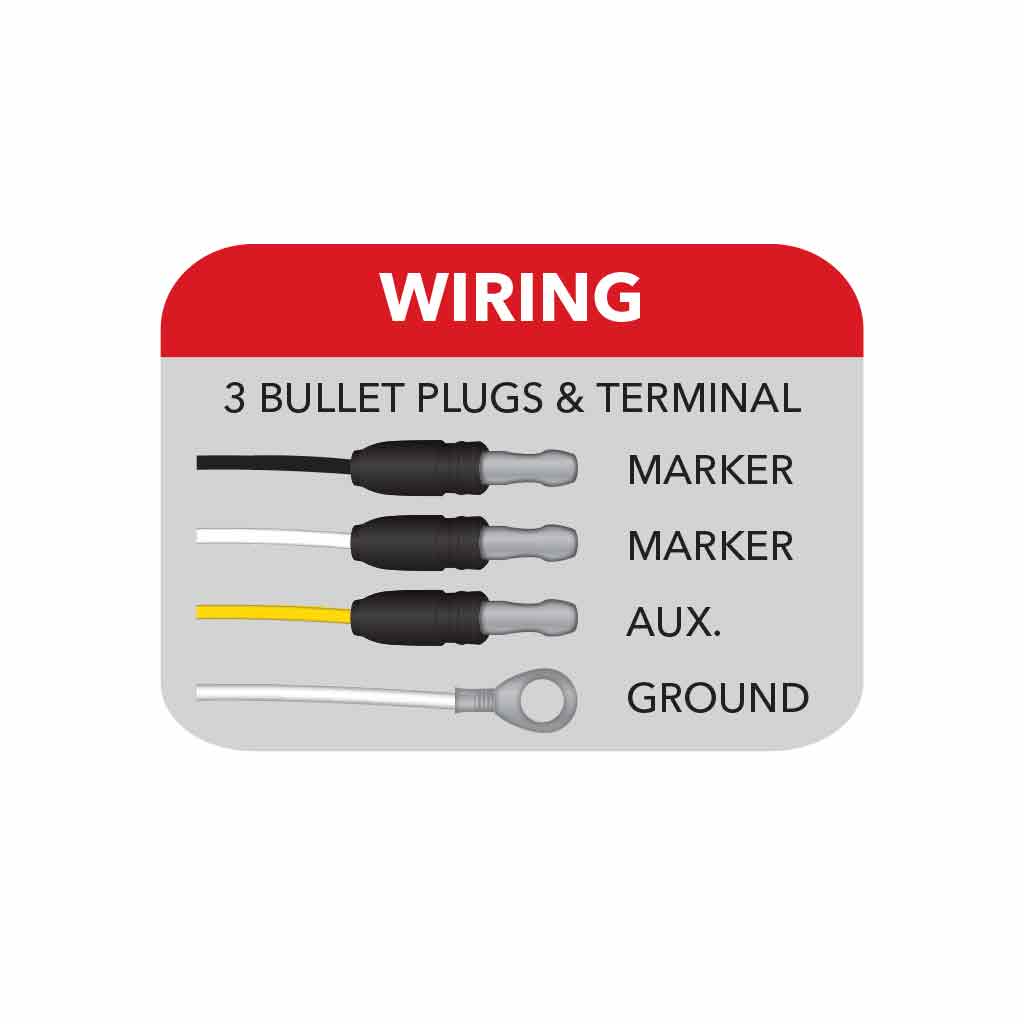 6" Amber Marker to Blue Auxiliary Slim Flatline LED Light - 9 Diodes - Thumbnail 7