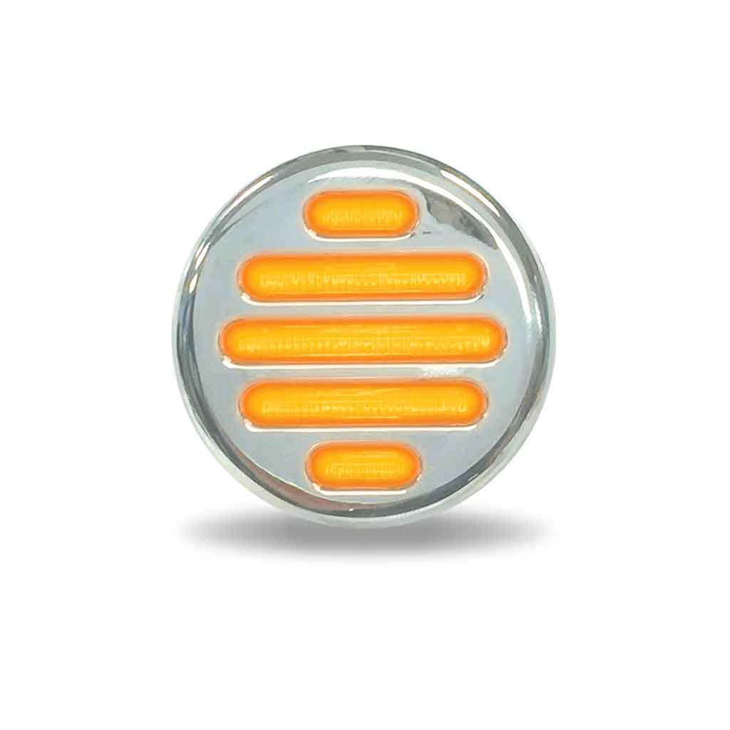 2" Amber Marker to White Auxiliary Round Flatline LED Light - 9 Diodes - Thumbnail 2