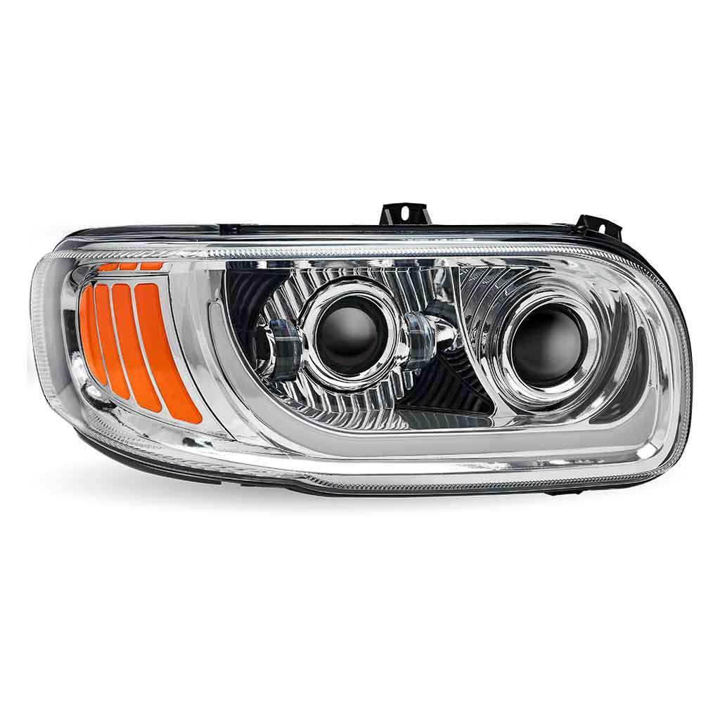 PB. 389/388/367/567 LED Projector Headlight Assembly with- Chrome (Passenger Side) - Thumbnail 5