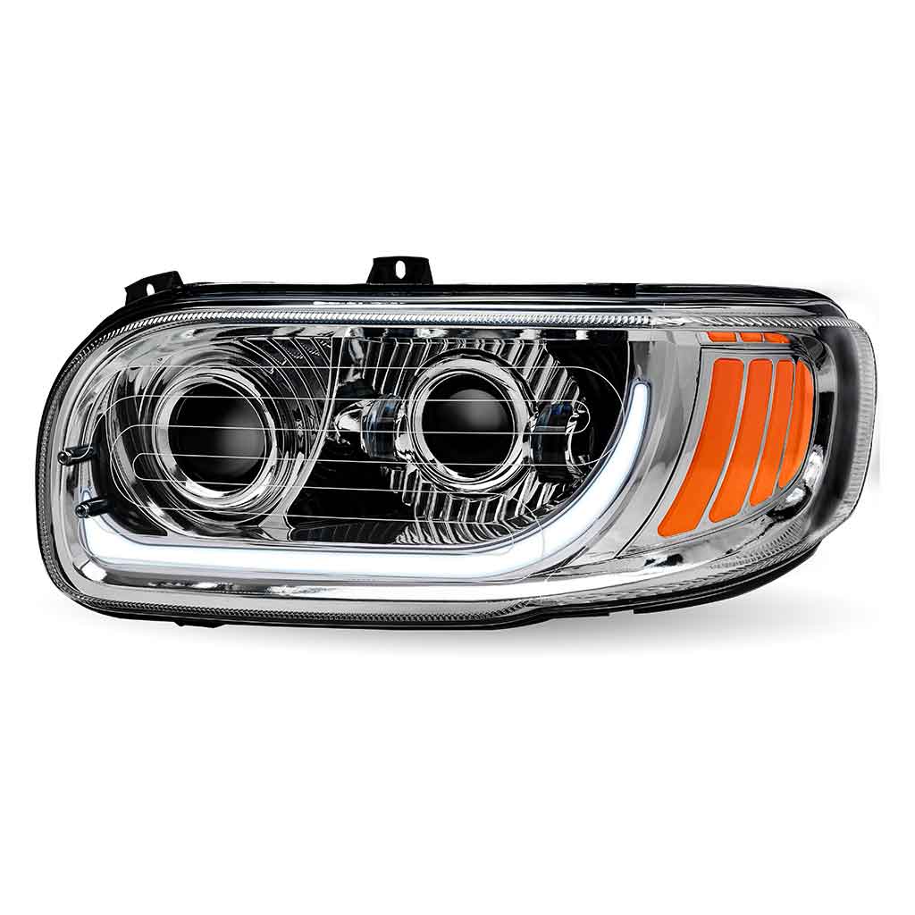 PB. 389/388/367/567 Heated LED Projector Headlight Assembly - Chrome (Driver Side) - Thumbnail 2
