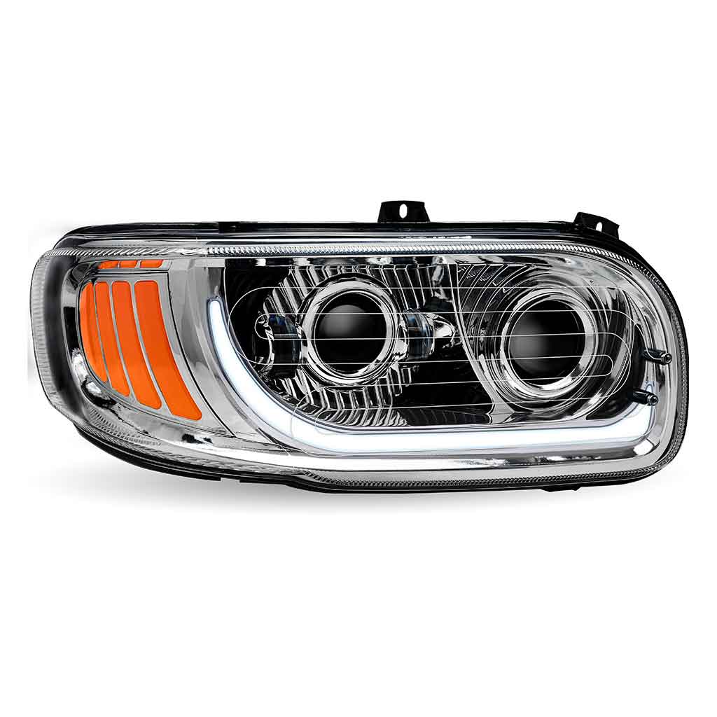 PB. 389/388/367/567 Heated LED Projector Headlight Assembly - Chrome (Passenger Side) - Thumbnail 5