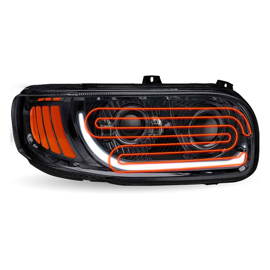 PB. 389/388/367/567 Heated LED Projector Headlight Assembly - Black (Passenger Side) - Thumbnail 7