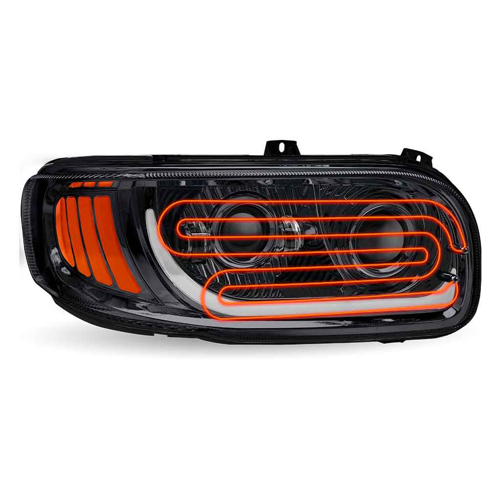 PB. 389/388/367/567 Heated LED Projector Headlight Assembly - Black (Passenger Side) - Thumbnail 8