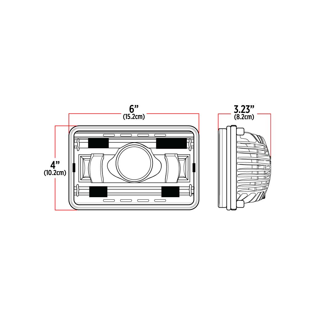4" x 6" Heated LED Projector Headlight (Low Beam) 1300 Lumens - Thumbnail 14
