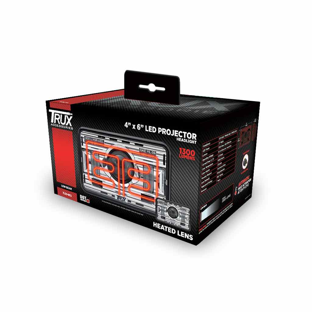 4" x 6" Heated LED Projector Headlight (Low Beam) 1300 Lumens - Thumbnail 15