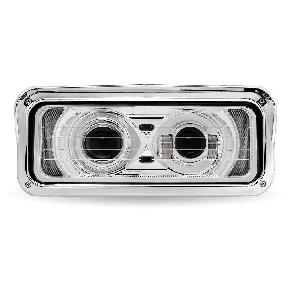 Universal Heated LED Projector Headlight Assembly with Glow Position & Marker LED Accents - Chrome (Driver Side) - Thumbnail 6