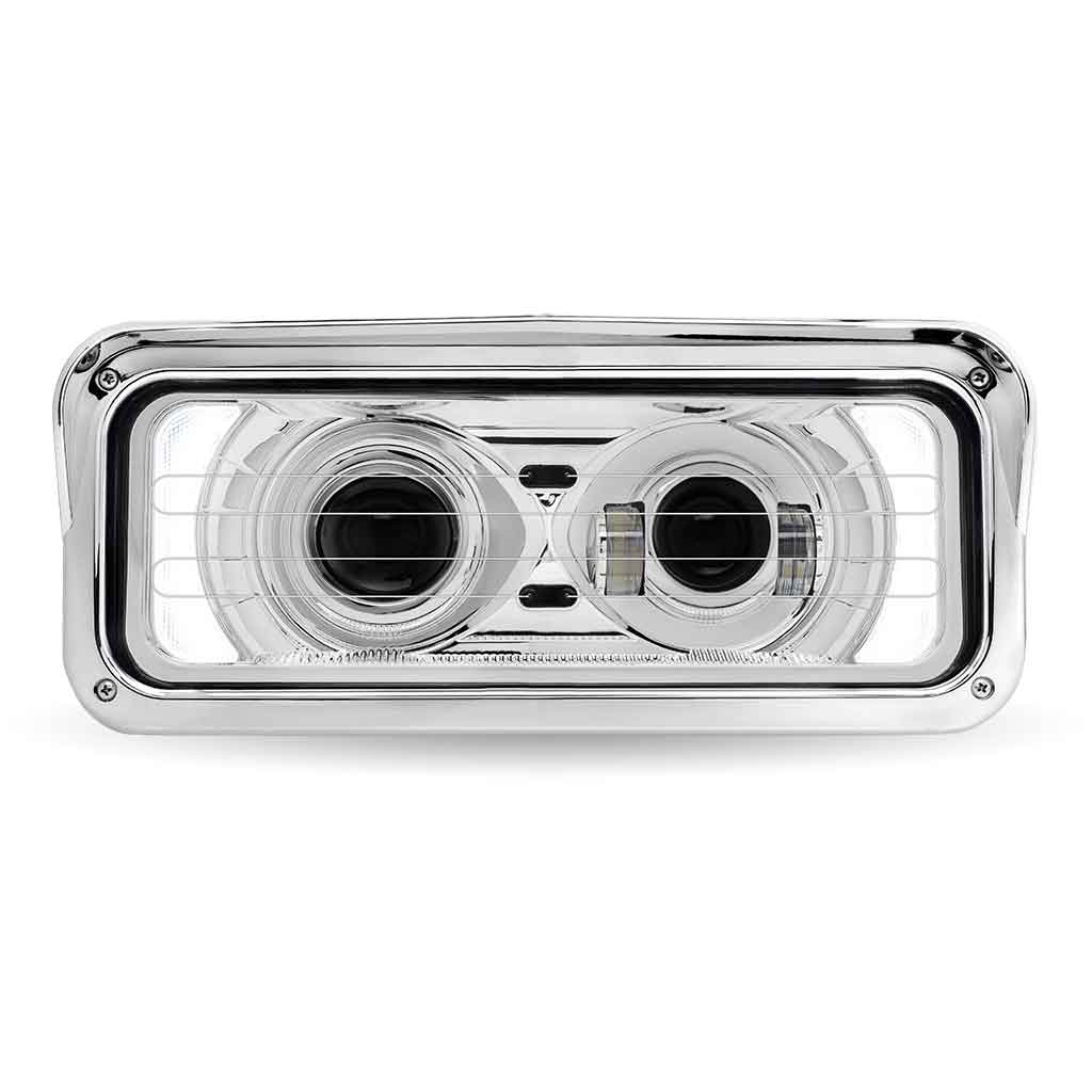 Universal Heated LED Projector Headlight Assembly with Glow Position & Marker LED Accents - Chrome (Driver Side) - Thumbnail 8