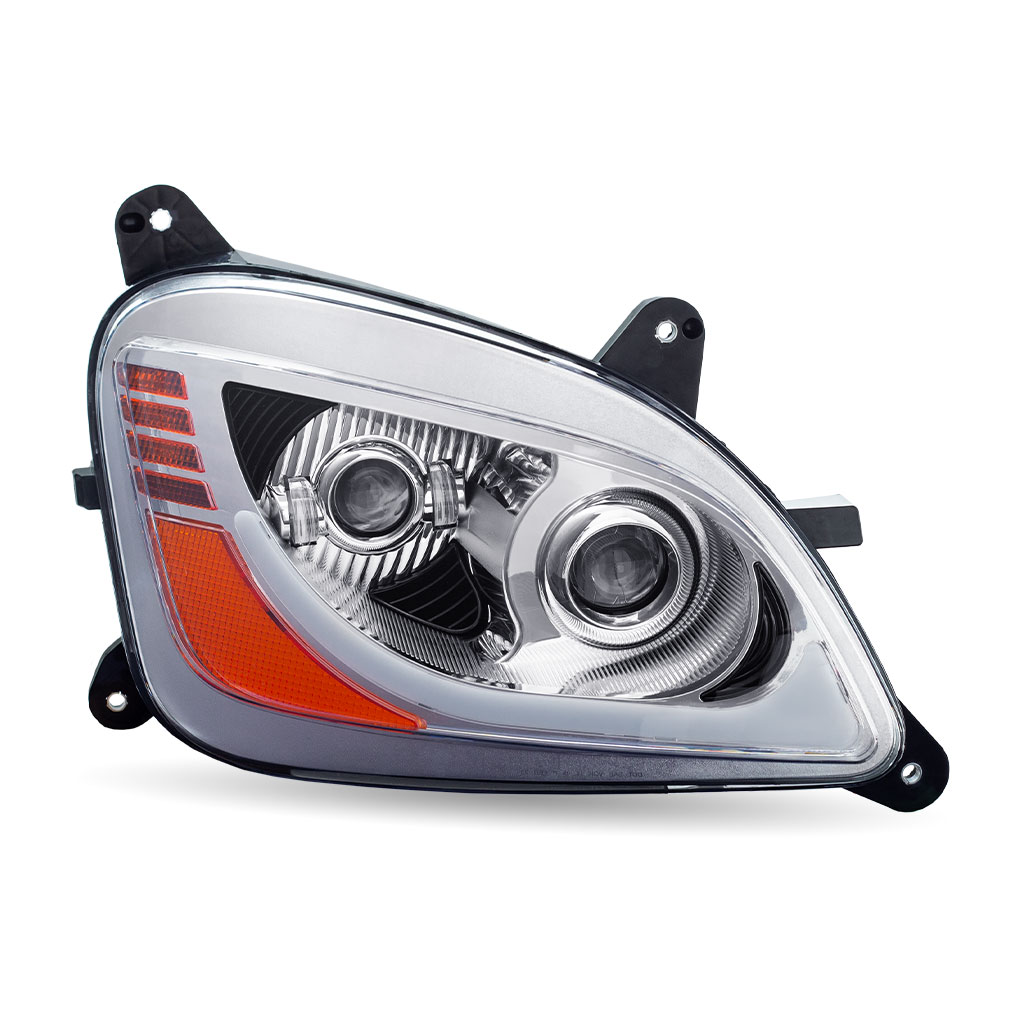 PB. 579/587 LED Projector Headlight Assembly - Chrome (Passenger Side)