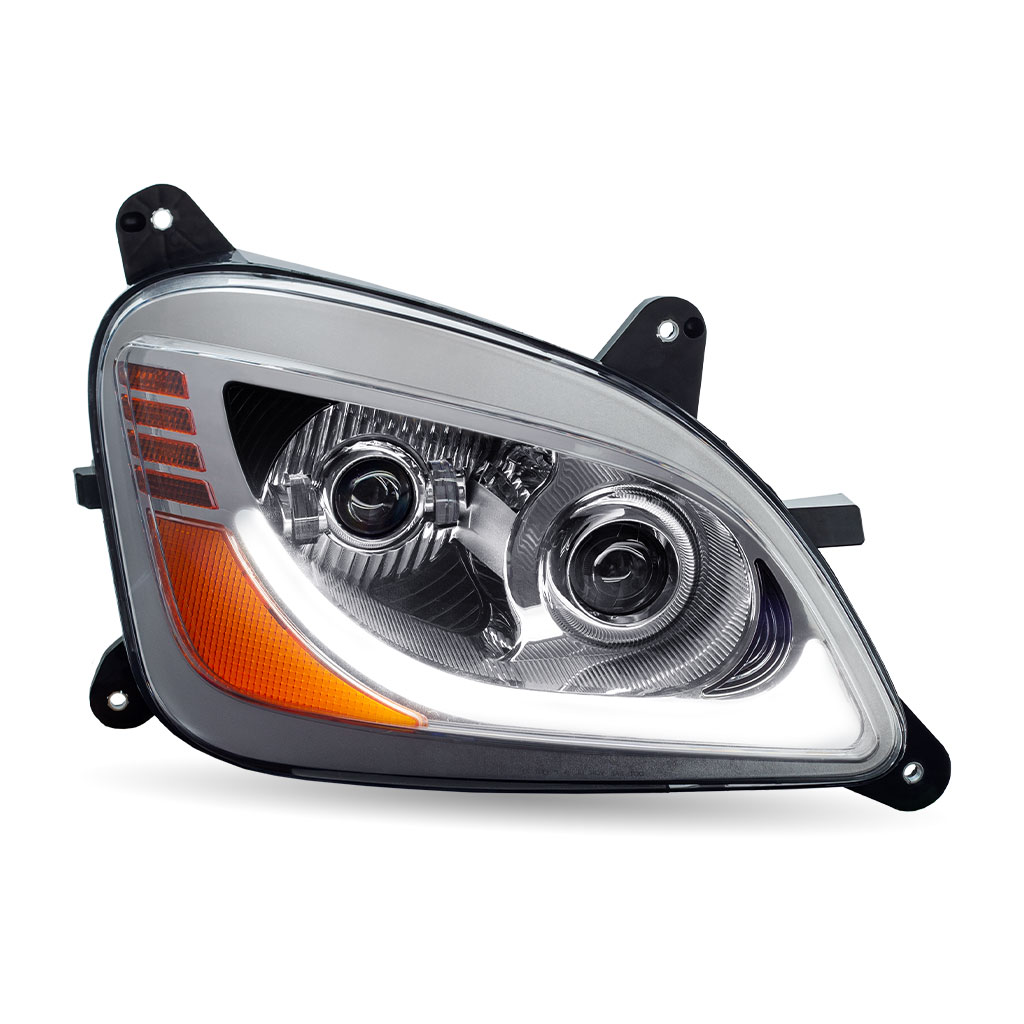 PB. 579/587 LED Projector Headlight Assembly - Chrome (Passenger Side) - Thumbnail 2
