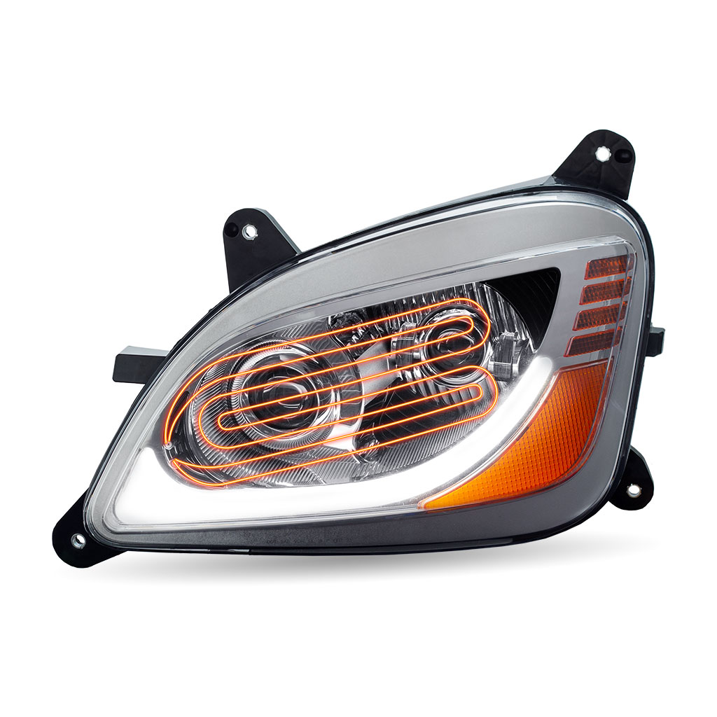 PB. 579/587 Heated LED Projector Headlight Assembly - Chrome (Driver Side) - Thumbnail 5