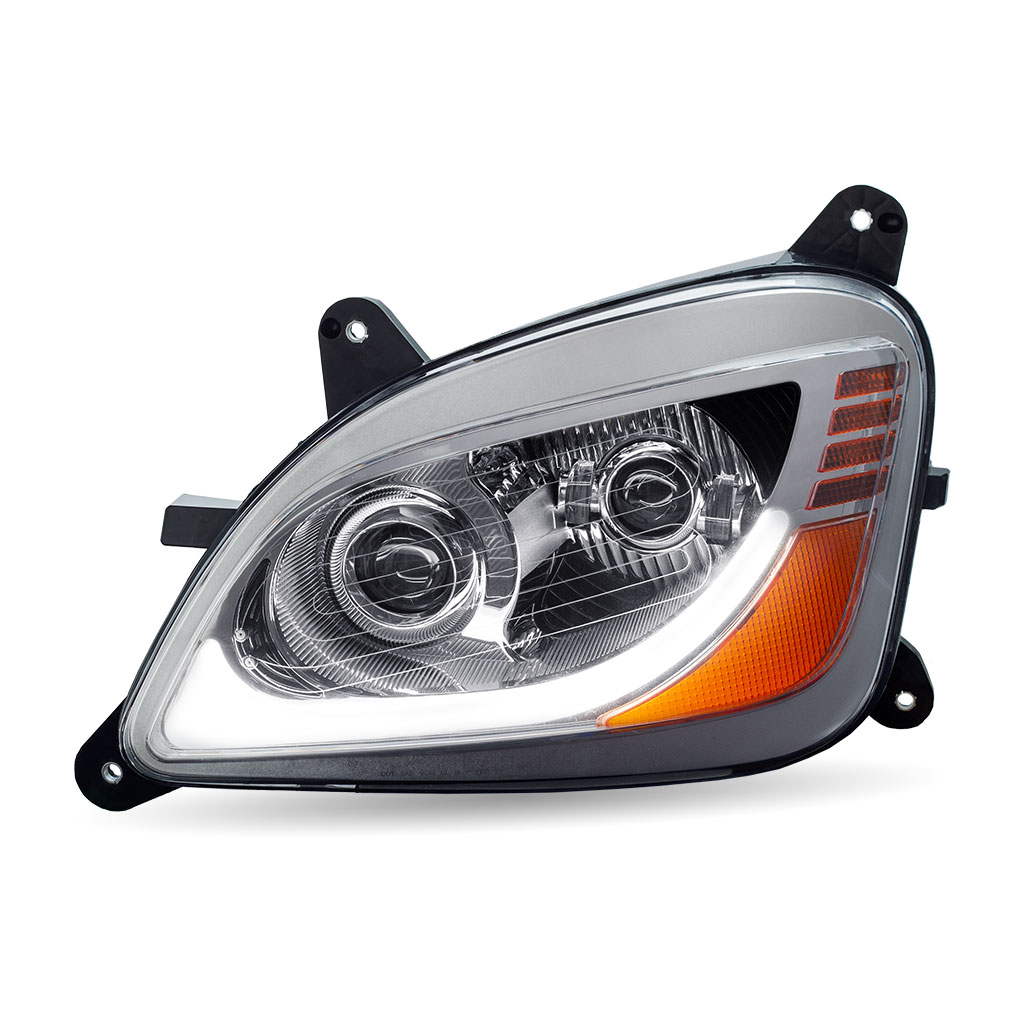 PB. 579/587 Heated LED Projector Headlight Assembly - Chrome (Driver Side) - Thumbnail 6