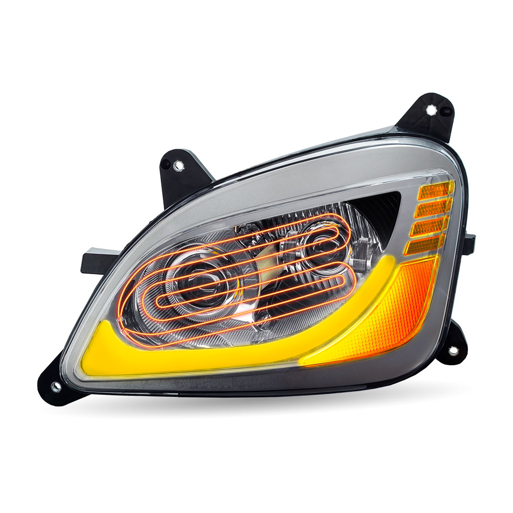 PB. 579/587 Heated LED Projector Headlight Assembly - Chrome (Driver Side) - Thumbnail 7