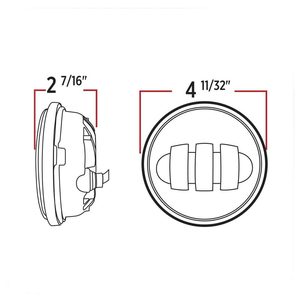 4.5" Motorcycle LED Fog Lights - 3000 Lumens (Pair)
